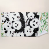 Familie Panda Beach Handtuch (Vorderseite)