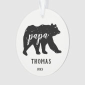 Familie Papa Bear Moderne Weihnachtsschmuck Ornament (Vorderseite)