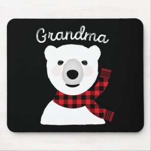 Familie passt Weihnachten Oma Kariert Bären Gesche Mousepad