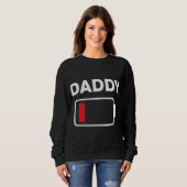Familie passt Weihnachtsbatterie Funny Daddy Xmas Sweatshirt (Vorne ganz)