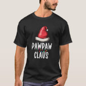 Familie PawPaw Claus Weihnachten Santas Pajama Mat T-Shirt (Vorderseite)