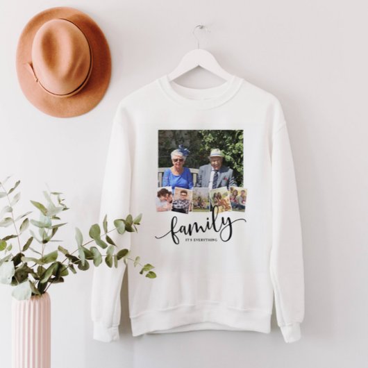 Familie, Personalisiert 6-Foto-Collage Sweatshirt