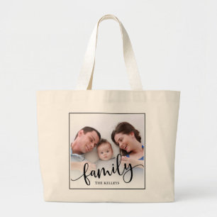 Familie, Personalisiertes kundenspezifisches Foto Jumbo Stoffbeutel