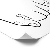 Familie Pinky Versprechen Minimale Linie Niedlich  Poster (Ecke)