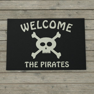 Familie Pirate Skull und Crossbones Willkommen Fußmatte