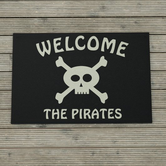 Familie Pirate Skull und Crossbones Willkommen Fußmatte