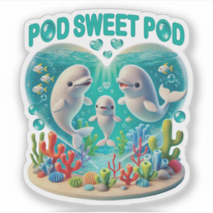 Familie "Pod Sweet Pod" Aufkleber
