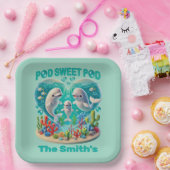 Familie "Pod Sweet Pod" Pappteller (Party)