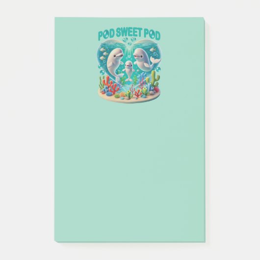 Familie "Pod Sweet Pod" Post-it Klebezettel (Vorderseite)