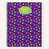 Familie Polka Dot Illustration Rezept Buch (Vorderseite)