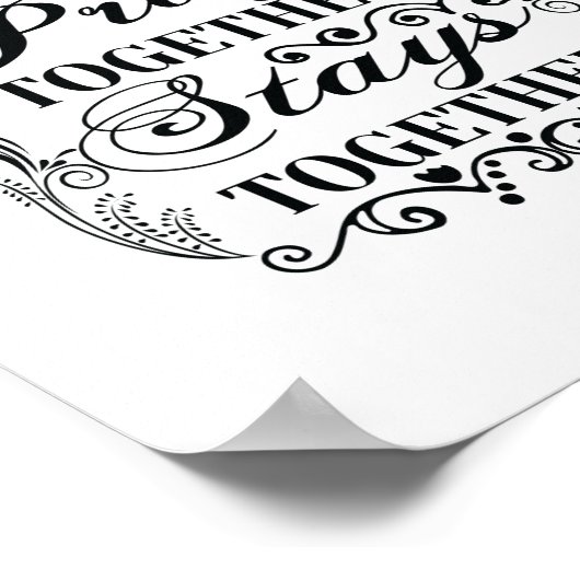 Familie Prays Together Bleibe Bibel-Sprichwort zus Poster (Ecke)