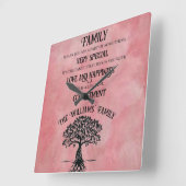 Familie Quadratische Wanduhr (Winkel)