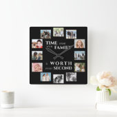 Familie Quadratische Wanduhr (Zuhause)