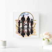 FAMILIE QUADRATISCHE WANDUHR (Zuhause)