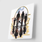 FAMILIE QUADRATISCHE WANDUHR (Winkel)