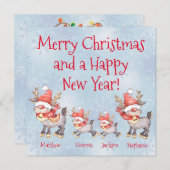 Familie Reindei Personalisiert Weihnachten (Vorne/Hinten)