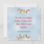 Familie Reindei Personalisiert Weihnachten (Rückseite)