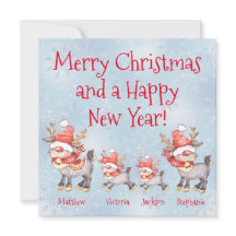 Familie Reindei Personalisiert Weihnachten