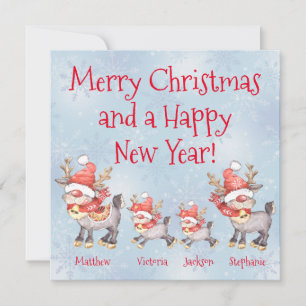 Familie Reindei Personalisiert Weihnachten