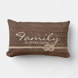 Familie Rope Knot on Wood Lendenkissen