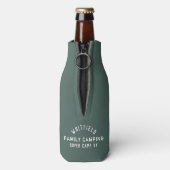 Familie RV Camping Woodland Retro Urlaub Custom Flaschenkühler (Flasche Rückseite)