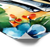 Familie Safari African Elephants, Baby Elephant Poster (Ecke)