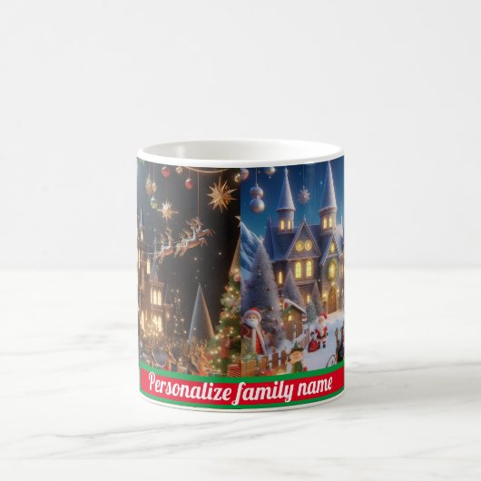 Familie SANTA CLAUS CHRISTMAS COLORFUL Kaffeetasse (Mittel)