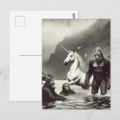 Familie Sasquatch und Einhorn Postkarte (Vorne/Hinten)