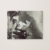 Familie Sasquatch und Einhorn Puzzle (Horizontal)