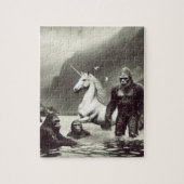 Familie Sasquatch und Einhorn Puzzle (Vertikal)