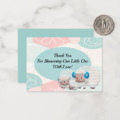 Familie Schafe im Abstrakten Hintergrund Danke Kar Mitteilungskarte (Vorderseite/Rückseite Beispiel)