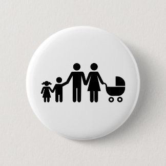Familie scherzt Baby-Buggy Button