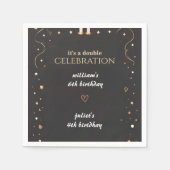 Familie Sibling Schwarz einfache moderne Joint Geb Serviette (Vorderseite)