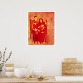 Familie sitzend poster (Küche)