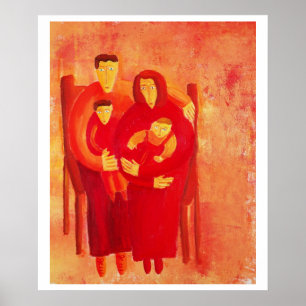 Familie sitzend poster