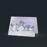Familie Snowman Feiertagskarte<br><div class="desc">Familie Snowman</div>