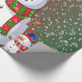 Familie Snowman - Geschenkpapier (Ecke)