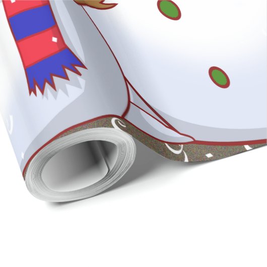 Familie Snowman - Geschenkpapier (Rolleneckpunkt)