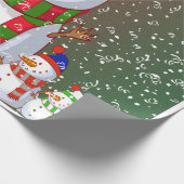 Familie Snowman - Geschenkpapier (Ecke)