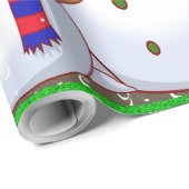 Familie Snowman - Geschenkpapier (Rolleneckpunkt)