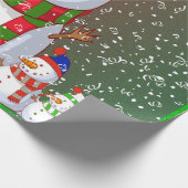 Familie Snowman - Geschenkpapier (Ecke)