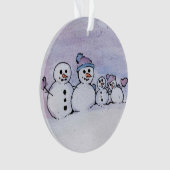 Familie Snowman Ornament (Vorderseite)