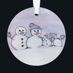 Familie Snowman Ornament<br><div class="desc">Familie Snowman</div>