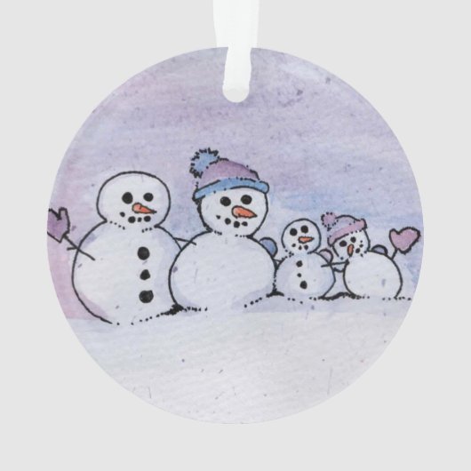 Familie Snowman Ornament (Rückseite)