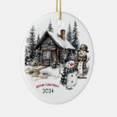 Familie Snowman Personalisierte Weihnachtsschmuck (Rechts)