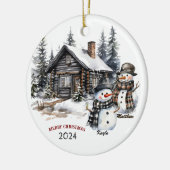 Familie Snowman Personalisierte Weihnachtsschmuck (Links)