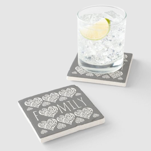 Familie Steinuntersetzer (Seitenansicht)