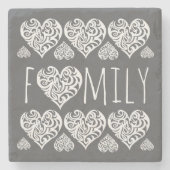 Familie Steinuntersetzer (Vorderseite)