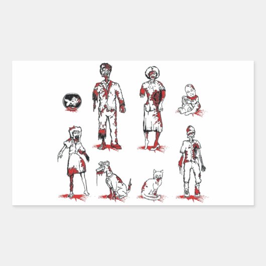 Familie summte ich rechteckiger aufkleber (Vorderseite)