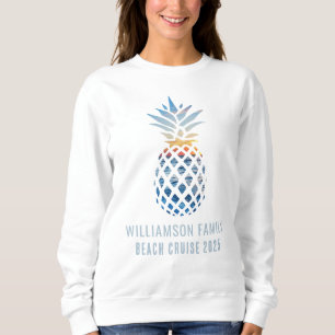 Familie Sunset Beach Ananas Tropical Cruise Sweatshirt